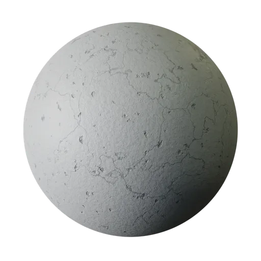 Procedural PBR concrete material with subtle crack patterns for Blender 3D rendering and texturing.