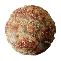 Crusty sesame bun