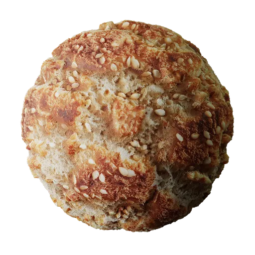 Crusty sesame bun