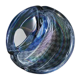 Iridescent Rippled Glass