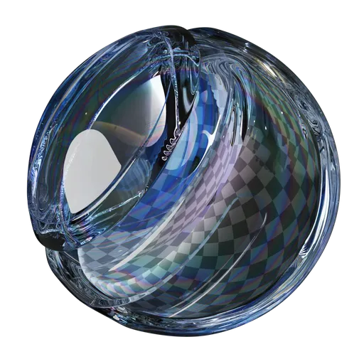 Iridescent Rippled Glass
