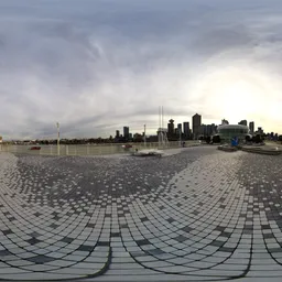 Downtown City Cloudy Sky