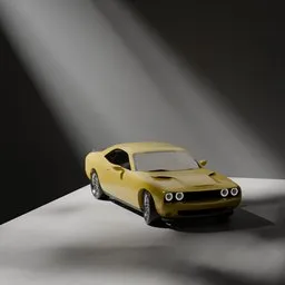 Golden Muscle Car Spotlight