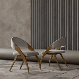 Modern Minimalist Wooden Chairs