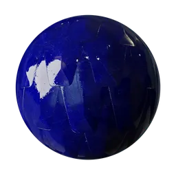 Glossy Blue Ceramic Panel Surface