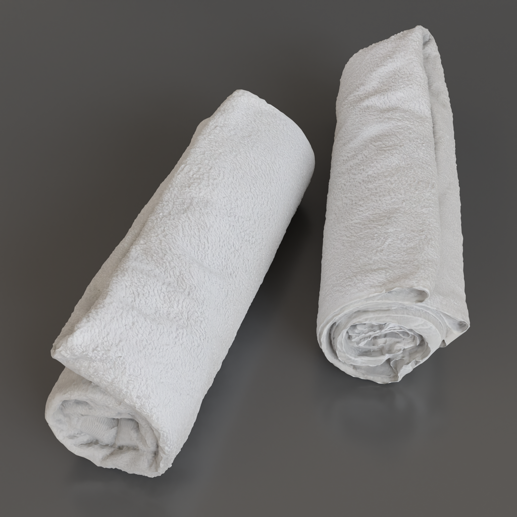 Rolled bath towel Bathroom Accessories models BlenderKit