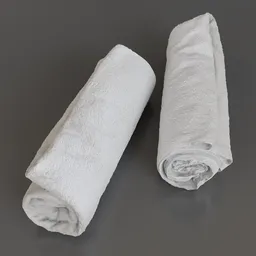 Rolled bath towel