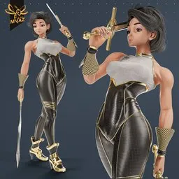 Stylized Fantasy Female Warrior