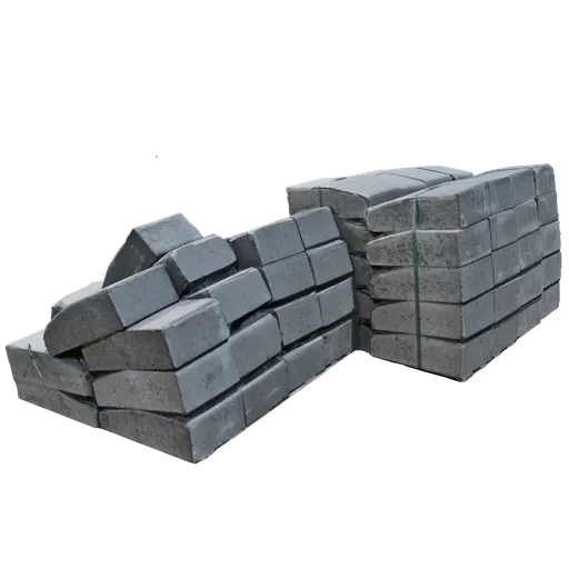 Detailed Blender 3D render of realistic cement blocks for construction visualization.