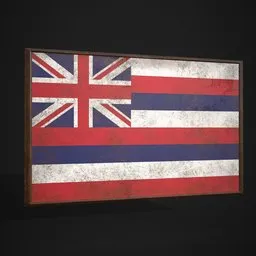 Hawaii Flag Picture Frame