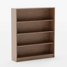 Wooden Bookshelves Four Layers