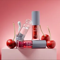 Lip oil with red cherry