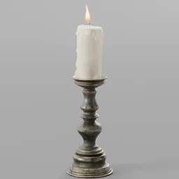 Rusty tall candlestick set