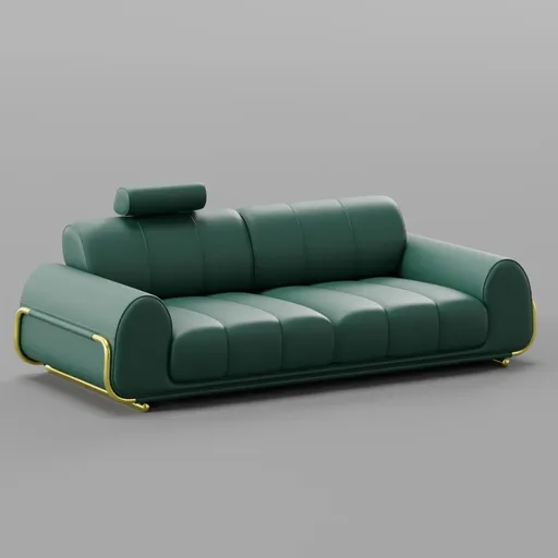 Luxury Leather sofa with headrest