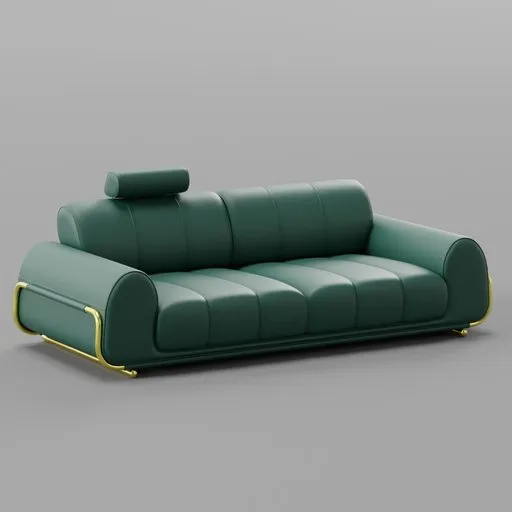 Luxury Leather sofa with headrest