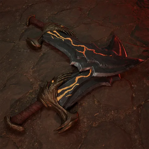 Blades of chaos god of war Low-poly
