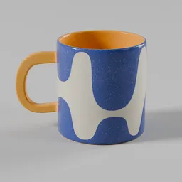 Cup Ceramic Doodle Wave