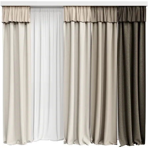 MI Silk And Cotton Curtain Set