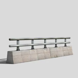 Concrete Road barrier rail seamless