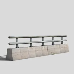 Concrete Road barrier rail seamless