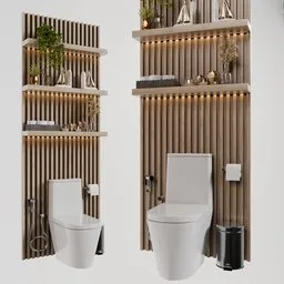 Decorative toilet set