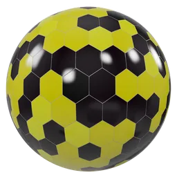 Yellow black hexa tiles