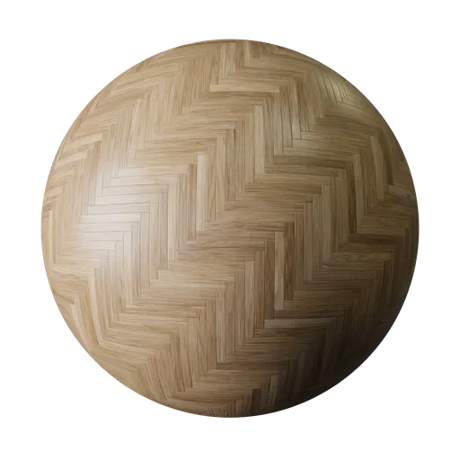 Realistic herringbone pattern PBR texture for 3D modeling and rendering in Blender and other software.