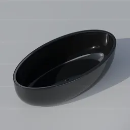 Zurra lucid black freestanding bath