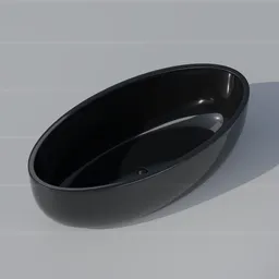 Bath Zurra lucid black freestanding