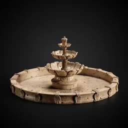 Ornamental Fountain + PBR Texture