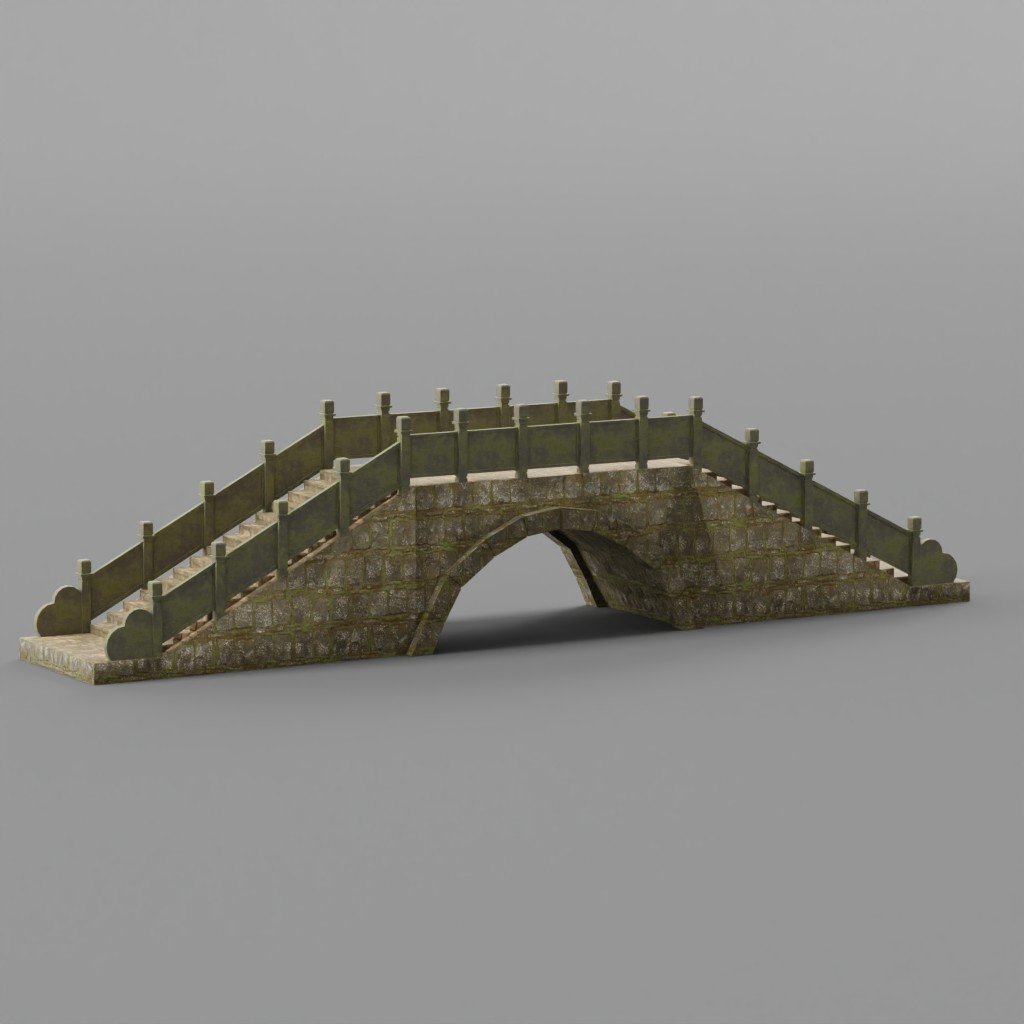 Stone bridge Historic Buildings models BlenderKit