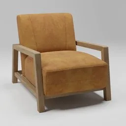 Faux Leather Accent Chair