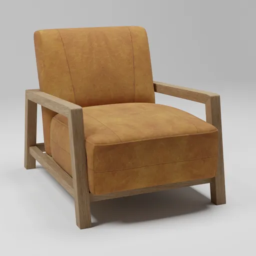Faux Leather Accent Chair