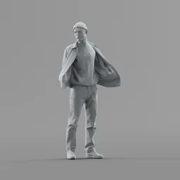 Lowpoly Male Standing