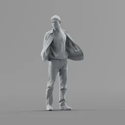Lowpoly Male Standing