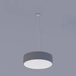 High-quality Blender 3D model of a modern minimalist ceiling lamp with a rounded design, showcasing clean lines and simple aesthetics.