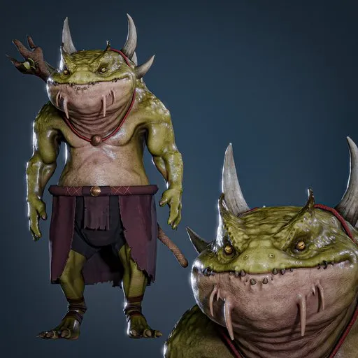 Witch frog Rigged