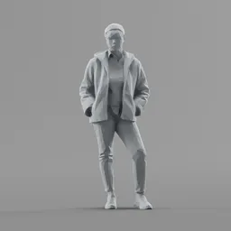 Lowpoly Female Standing