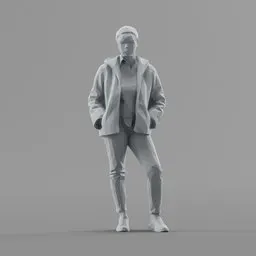 Lowpoly Female Standing