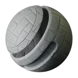 Gray Concrete Basketweave Paving