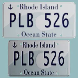 Rhode Island Licence plate PL