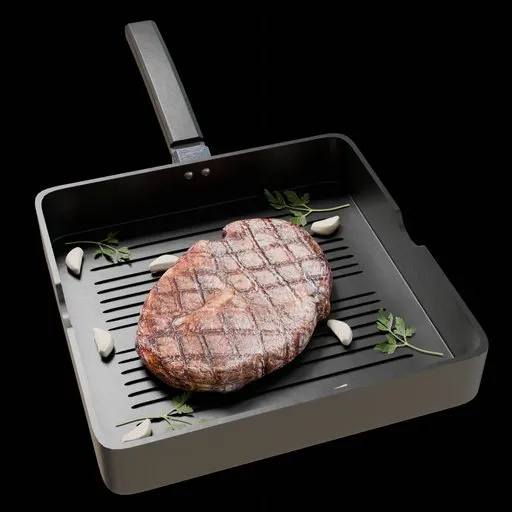 Frying Pan with Homemade Dinner
