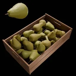 Wooden box containing fruit