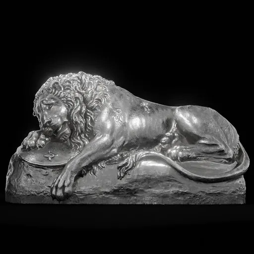 statue of Steel Lucerne lion