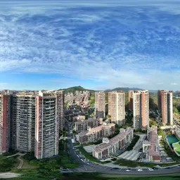 Sunset cloud bluesky building