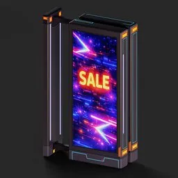 Cyberpunk Digital Advertising Display
