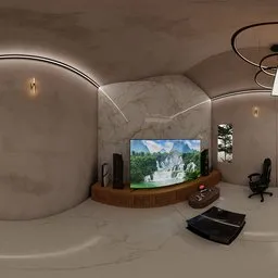 Modern Concrete Living Room