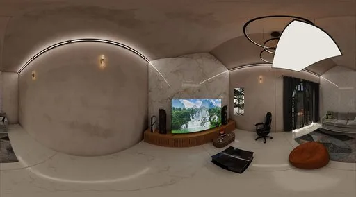 Modern Concrete Living Room