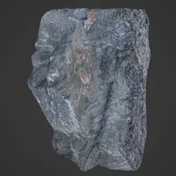 Low Poly Cliff Rock Photoscan