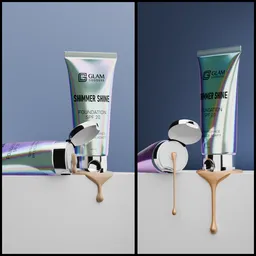 Foundation dripping creative shot